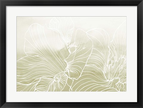 Framed Golden Florals Print