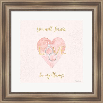 Framed All You Need is Love XI Pink Print