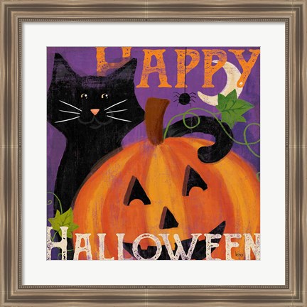 Framed Festive Felines II Print