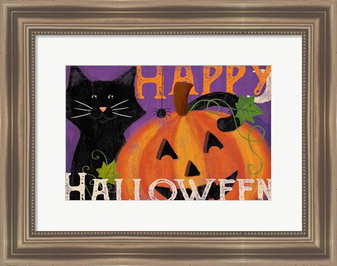 Framed Festive Felines I Print