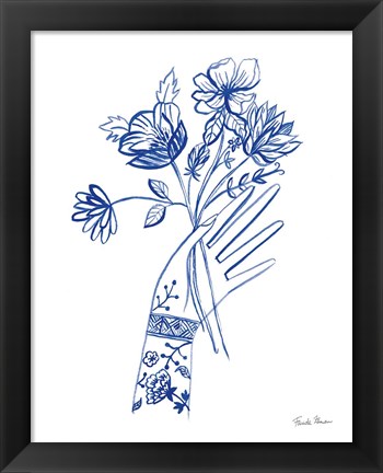 Framed Floral Hand III Print