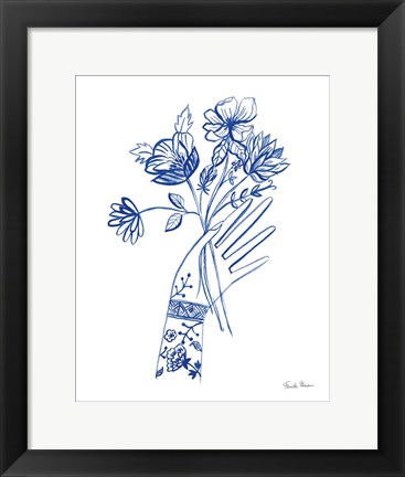 Framed Floral Hand III Print