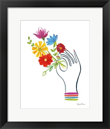 Framed Floral Hand II Print