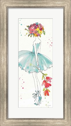 Framed Floral Figures VI Print