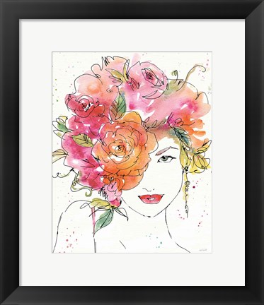 Framed Floral Figures IV Print