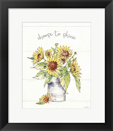 Framed Sunflower Fields I Print