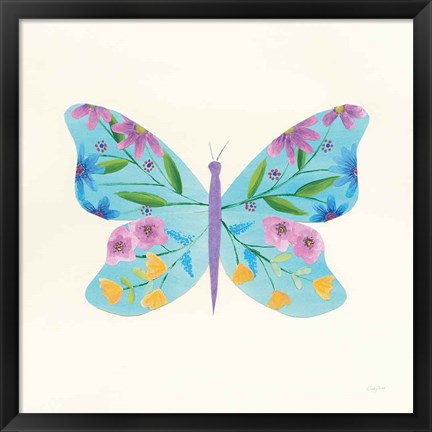 Framed Butterfly Garden IV Print