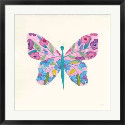 Framed Butterfly Garden II Print