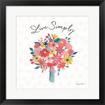 Framed Bright Petals III Print