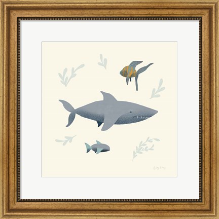 Framed Ocean Life Shark Print