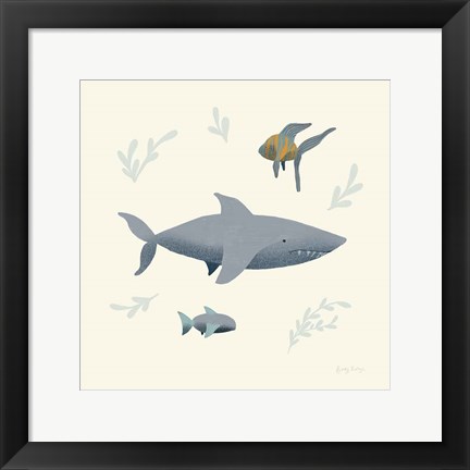 Framed Ocean Life Shark Print