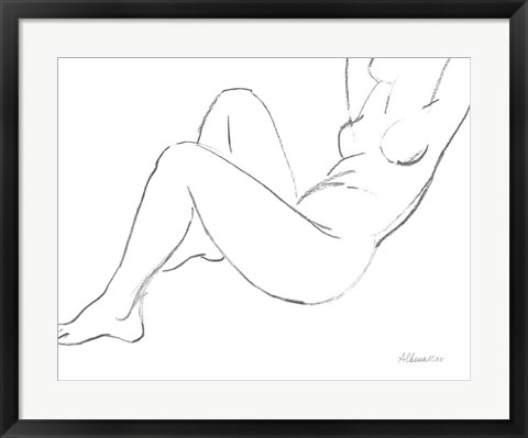 Framed Nude Sketch II Print