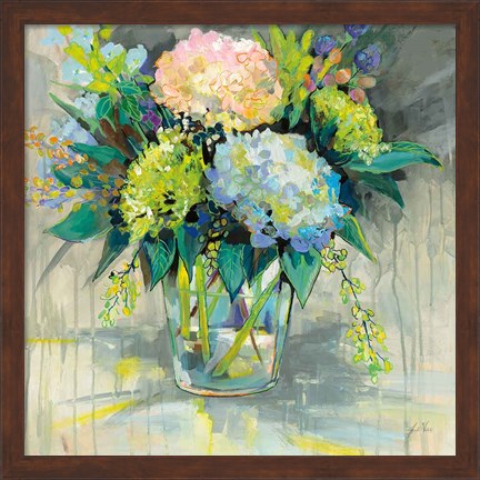 Framed Hydrangeas from the Garden Print