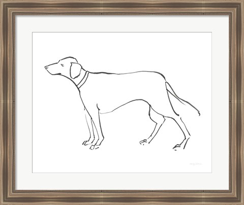 Framed Ink Dog VI Print