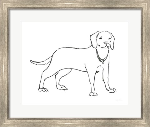 Framed Ink Dog III Print