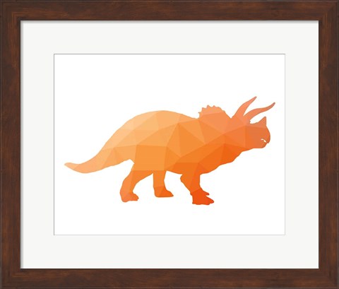Framed Geo Dinosaur III Print