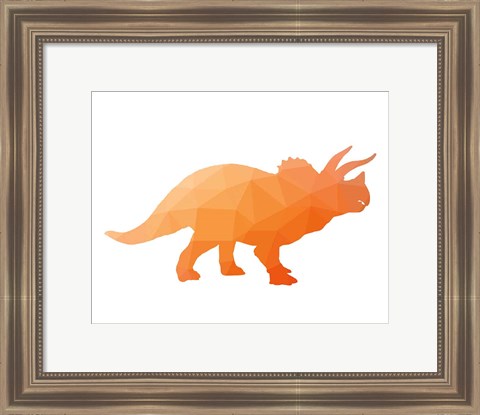 Framed Geo Dinosaur III Print