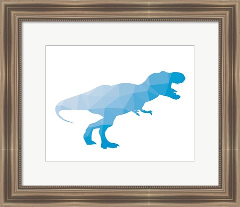 Framed Geo Dinosaur I Print