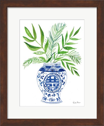 Framed Elegant Chinoiserie II White Print