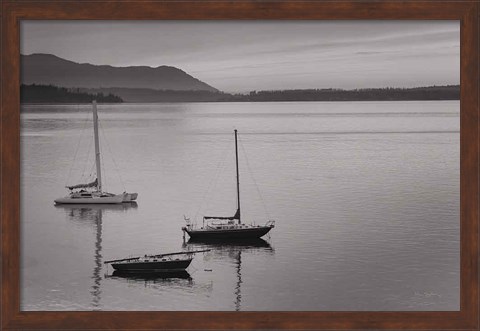 Framed Bellingham Bay BW Print