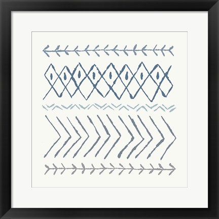 Framed Nordic Vibes II Blue Print