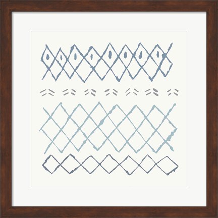 Framed Nordic Vibes I Blue Print