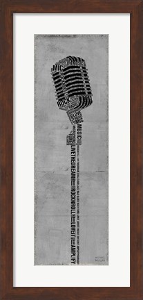 Framed Type Mic Gray Print