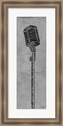 Framed Type Mic Gray Print