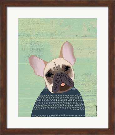 Framed French Bulldog Print