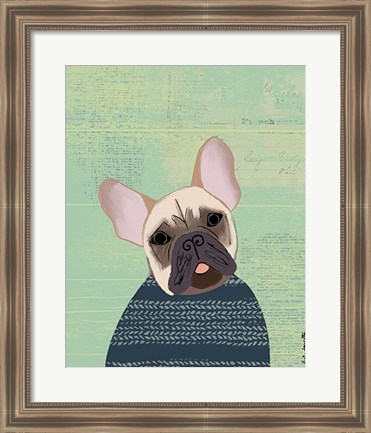 Framed French Bulldog Print