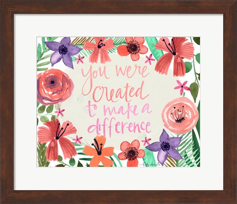 Framed Make a Difference Print