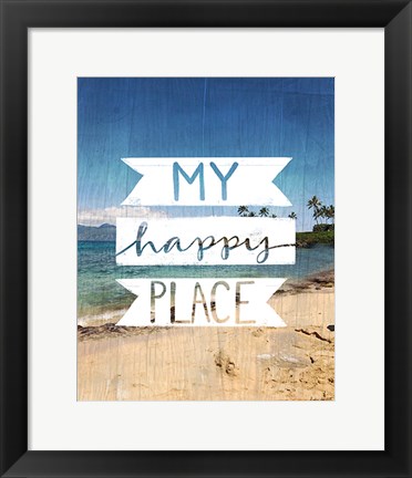 Framed My Happy Place Print