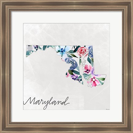 Framed Maryland Print