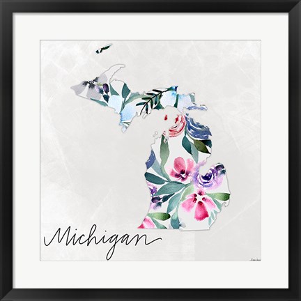 Framed Michigan Print