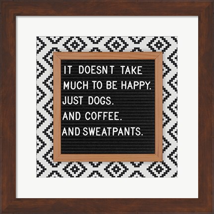 Framed Dogs and Sweatpants Print