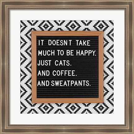 Framed Cats and Sweatpants Print