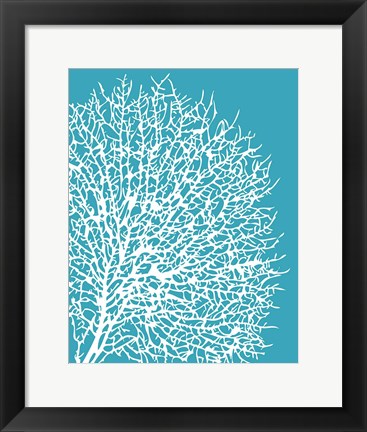 Framed Aqua Coral II Print