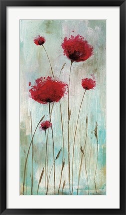 Framed Splash Poppies I Print