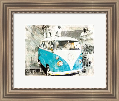 Framed Hippie Van Print