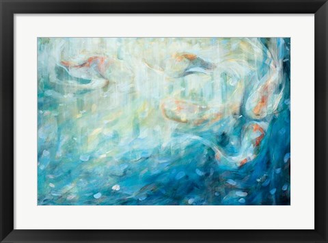 Framed Playing Koi Print