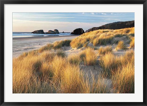 Framed Dune Grass And Beach Print