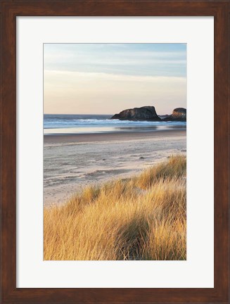 Framed Dune Grass And Beach I Print