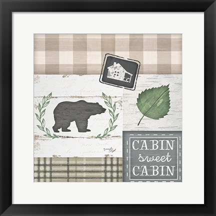 Framed Cabin Sweet Cabin Print