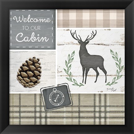 Framed Welcome to Our Cabin Print