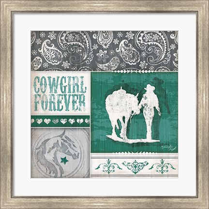 Framed Cowgirl Forever Print