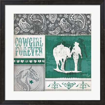 Framed Cowgirl Forever Print