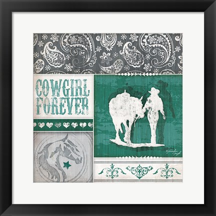 Framed Cowgirl Forever Print