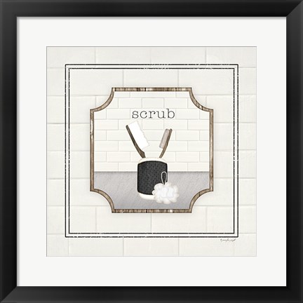 Framed Brush Scrub Print