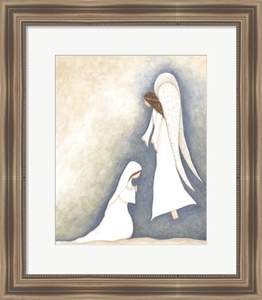 Framed Mary and Angel Print