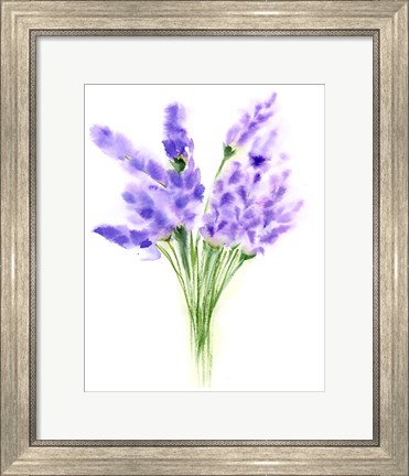 Framed Purple Flowers IV Print